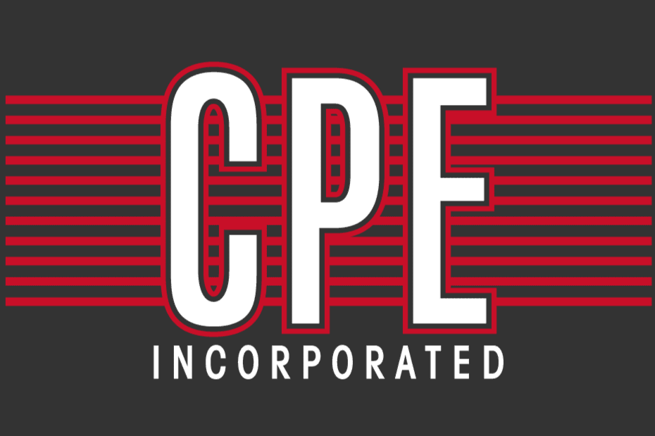 A cpe logo with the word incorporated in it.